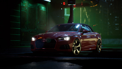 Unreal Engine 5 Audi Car Render Cyberpunk