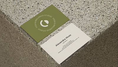 Business card design for Reme yoga & wellness studio branding graphic design logo