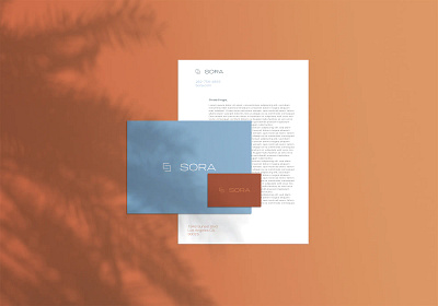 Sora stationary architecture branding logo design real estate stationary