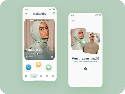 Dating App - Halal Dating appdesign datingapp designinspiration halaldating moderndesign muslimcommunity uidesign userexperience userinterface uxdesign