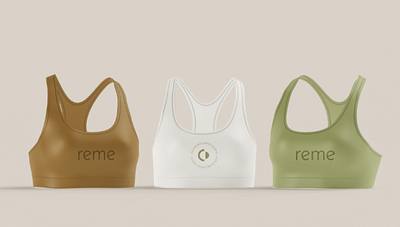 Sport bra design for Reme yoga & wellness studio branding