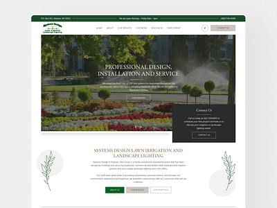 Lawn Irrigation Website Design branding design figma mockup ui user interface web design website design