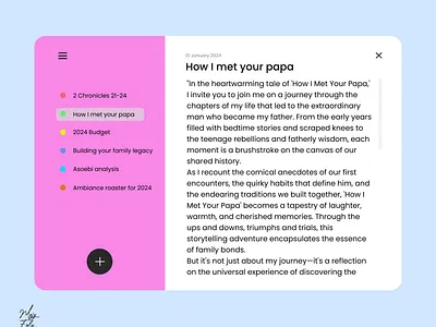 Notes Widget #DailyUI065 figma uidesign uxdesign uxresearch