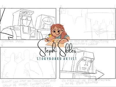 Clean Storyboard WIP 2 animation illustration previsualization process sketch storyboard storyboarding wip