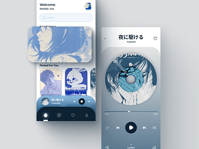 Music App Concept UI | Mobile App | Figma app design graphic design illustration typography ui ux vector