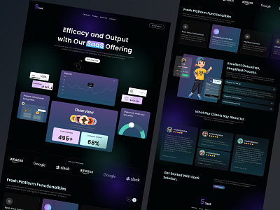 SaaS Solution Landing Page Ui Design design figma landing landing page saas saas landing saas ui ui ux website