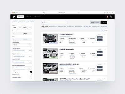 GarageClub - Automobile Web App automobile cars ecommerce ui ux web app