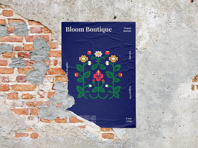 Bloom Boutique + Poster Design branding design graphic design poster