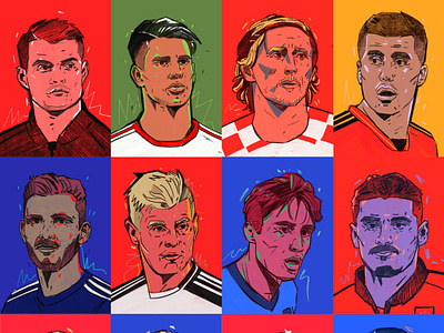 Euro 2024 - Groups A-B-C character euro 2024 football football illustrated football stars footballers illustrated illustrated portraits illustration illustration portraits illustrator people portrait portrait illustration procreate soccer