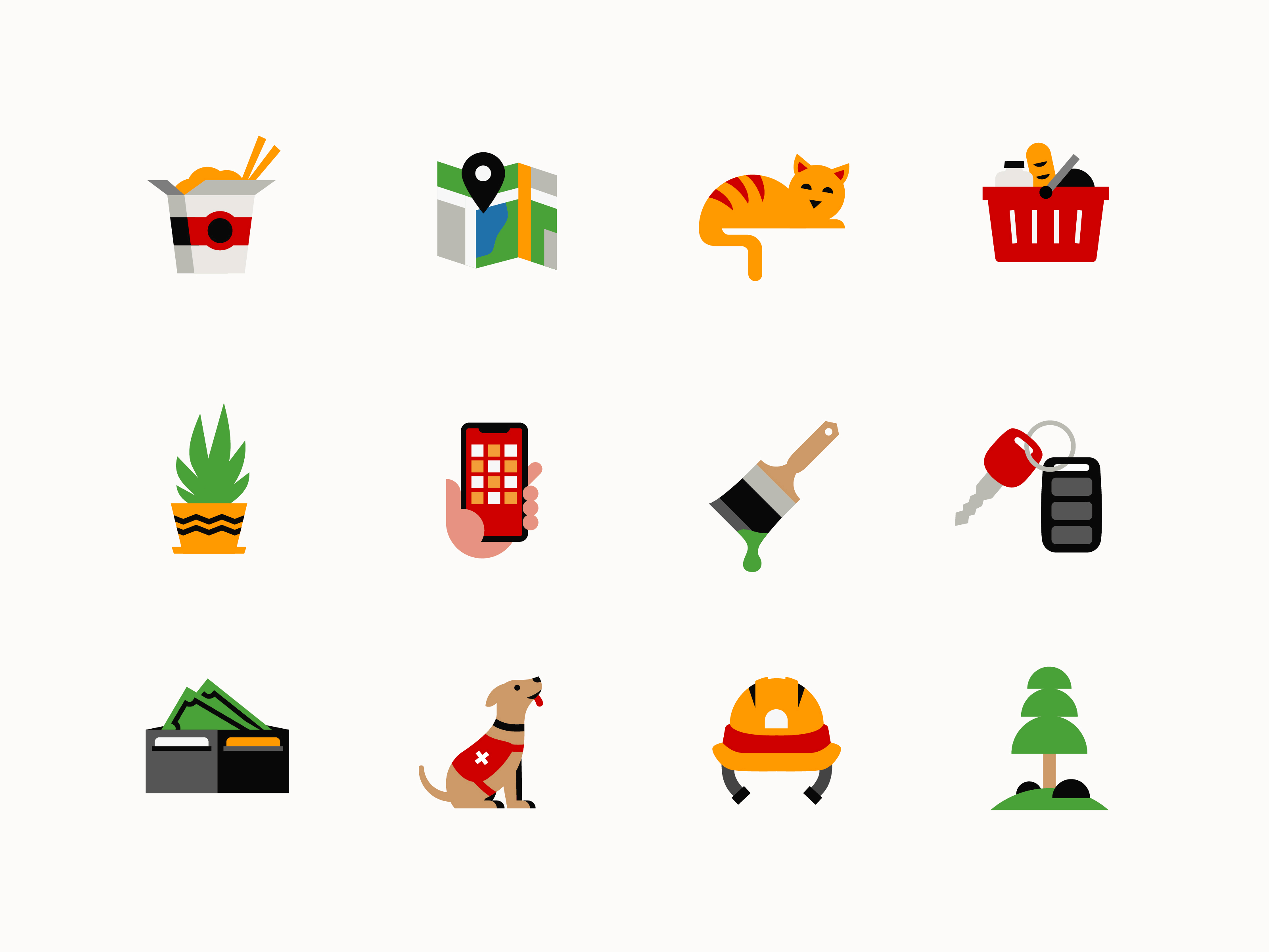 Keybank Illustrated Icon System branding design system geometric icon design icons illustrated illustration swiss