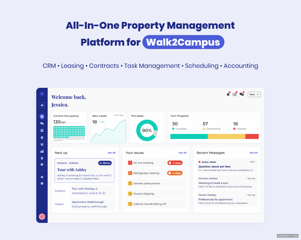 Property Management Software - Short Form Case Study desktop app product design property management ui ux