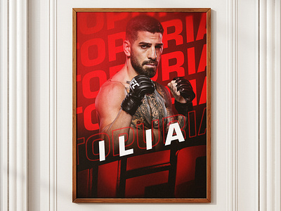 UFC Poster fight poster fightnight graphic design ilia topuria sport art sport poster sports poster ufc ufc poster