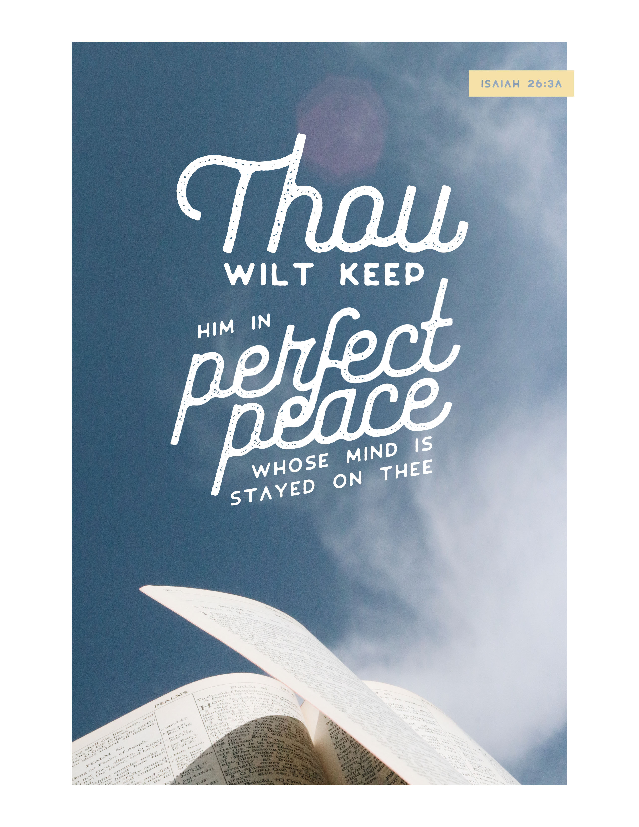 Isaiah 26:3 - Poster Design bible bible verse church classroom poster design graphic graphic design illustrator isaiah 26:3 kjv photoshop poster