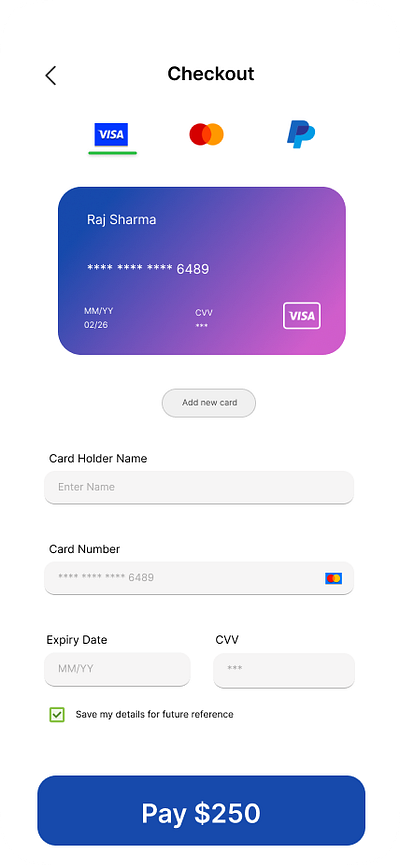 Credit card checkout branding dailyui dailyuichallenge ui ux