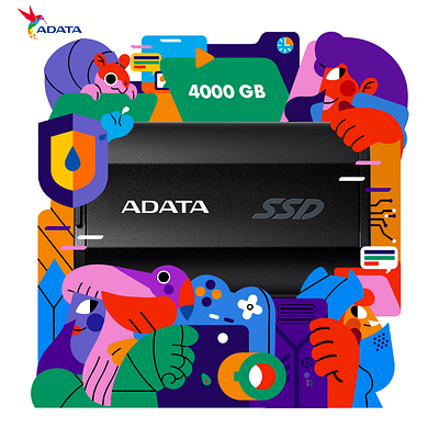 Adata SSD SD810 corporate menphis data transfer gaming illustration ilustración jhonny núñez massivecapacity ssd810