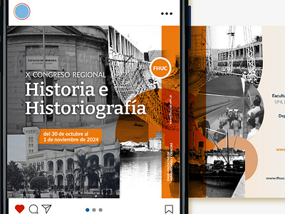 Congreso Historia - Social media branding design graphic design rrss social media vector