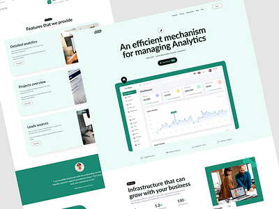 Analytical Management System Website Design analytical analytical dashboard analytical management business company marketing saas website uiux web design website
