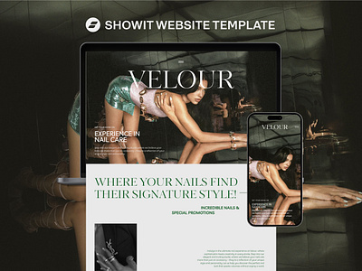 Velour | Showit Website Template aesthetic aestheticdesign design etsy etsyseller etsyshop graphic design nail showit showittemplate template ui ux web webdesign webtemplate