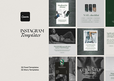 Velour | Canva Social Media Template aesthetic aestheticdesign bundle design email etsy etsyseller etsyshop graphic design instagram social socialmedia template ui