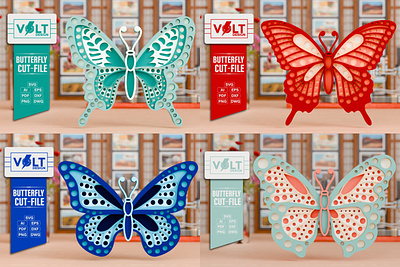 Colorful Butterfly SVG Crafting BUNDLE 3d 3d svg bundle craft decoration design diy home decor illustration papercraft svg svg cutting