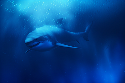 Blue shark 🦈 blue brand design ecosystem fish hunters icon marine reinspire sea sealife sharks species system teeth water