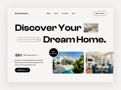 Real Estate Landing Page design figma minimal ui ui design uidesign ux uxdesign website