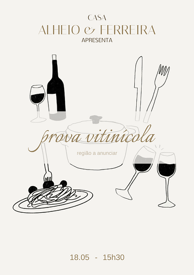 Wine-tasting night posters branding design dinnernight graphic design italy poster typography vintage wine