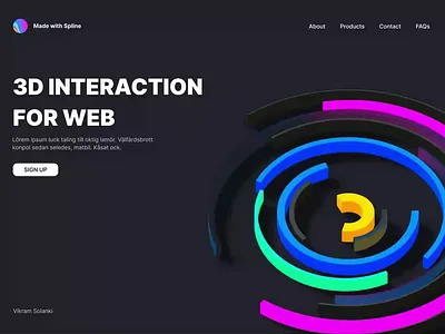 3D Loop Animation - Landing Hero Banner 3d animation branding colorful cool dope graphic design hero landing page motion graphics smooth ui unique