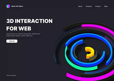 3D Loop Animation - Landing Hero Banner 3d animation branding colorful cool dope graphic design hero landing page motion graphics smooth ui unique