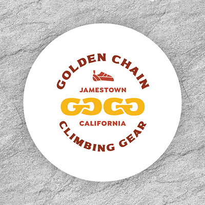 Golden Chain Climbing Gear branding graphic design logo