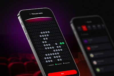 Moveek | Select seat app ui booking tickets cinema app movie app select seat