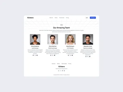 Team Page clean design system figma landing minimalism page team team page template ui ui kit
