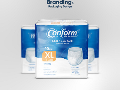 Adult Diapers: Visual Identity and Packaging Design logo design package design visual identity