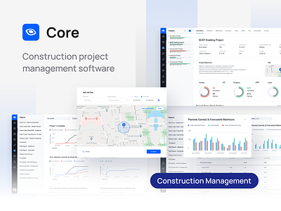 Construction Management (EVM) app construction construction management design mobile app project management software ui uiux ux web app