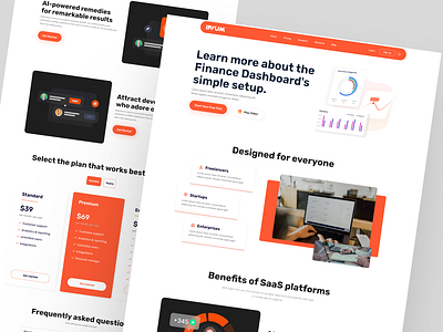 Finance Dashboard Website - SaaS Website Design business company corporate finance finance dashboard marketing saas design uiux web design website