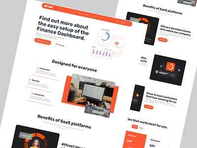 Finance Dashboard Website - SaaS Website Design business corporate finance money saas design saas platform uiux user interface web design website