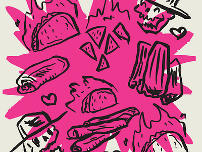 Salsa Jars branding food hand drawn hand lettering illustration mexican skull southwest