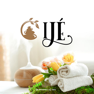 Ije Logo branding design graphic design illustration logo self care spa typography