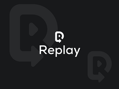 Replay app icon arrow letter r negative space r icon r logo reload repeat replay