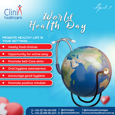 Clinix Healthcare Center branding graphic design