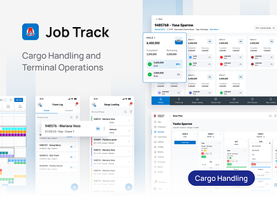 Cargo Handling and Terminal Operations accounting app design gantt inventory logistics mobile app stevedoring trucking ui uiux ux web app