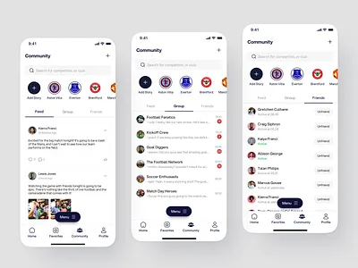 ScoreSync - Live Score App [Community] app application chat community feed football forum group liga live score live score app mobile mobile app mobile app design product design score soccer sport sport app