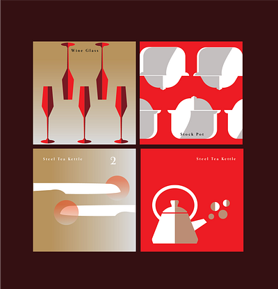 Illustration on kitchenware items branding graphic design illustration vector