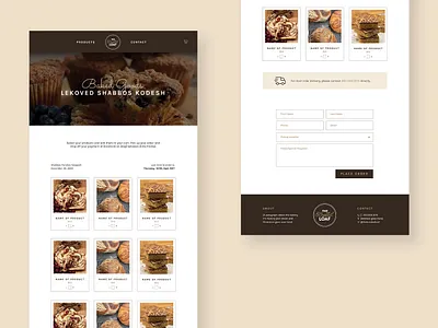 The Braided Loaf Web Design baked goods bakery design bakery website brown graphic design order online script tan typography ui web design website design website order