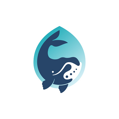 Instalab Logo Design bowhead branding drop graphic design icon illustration logo ocean sea sim simple water whale