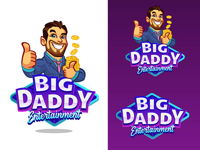 For Sale BigDaddy Entertainment bigdaddy mascot casino character character and logo design gambling mascoat mascot mascot design mascot logo poker
