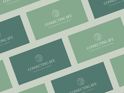 Connecting Life OT | Cards branding business cards cards graphic design health logo mockup occupational therapy ot wellness