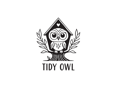 Tidy Owl brand branding illustration logo logomark mark owl tidy tonyvoorhees