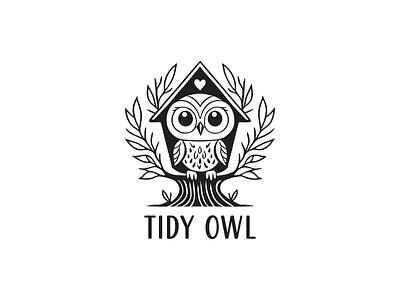 Tidy Owl brand branding illustration logo logomark mark owl tidy tonyvoorhees