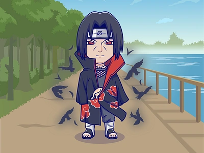 Itachi Uchiha🔥 akatsuki anime bird boy cartoon character costume cute eyes fanart fire icon illustration itachi uchiha japan logo movie naruto series